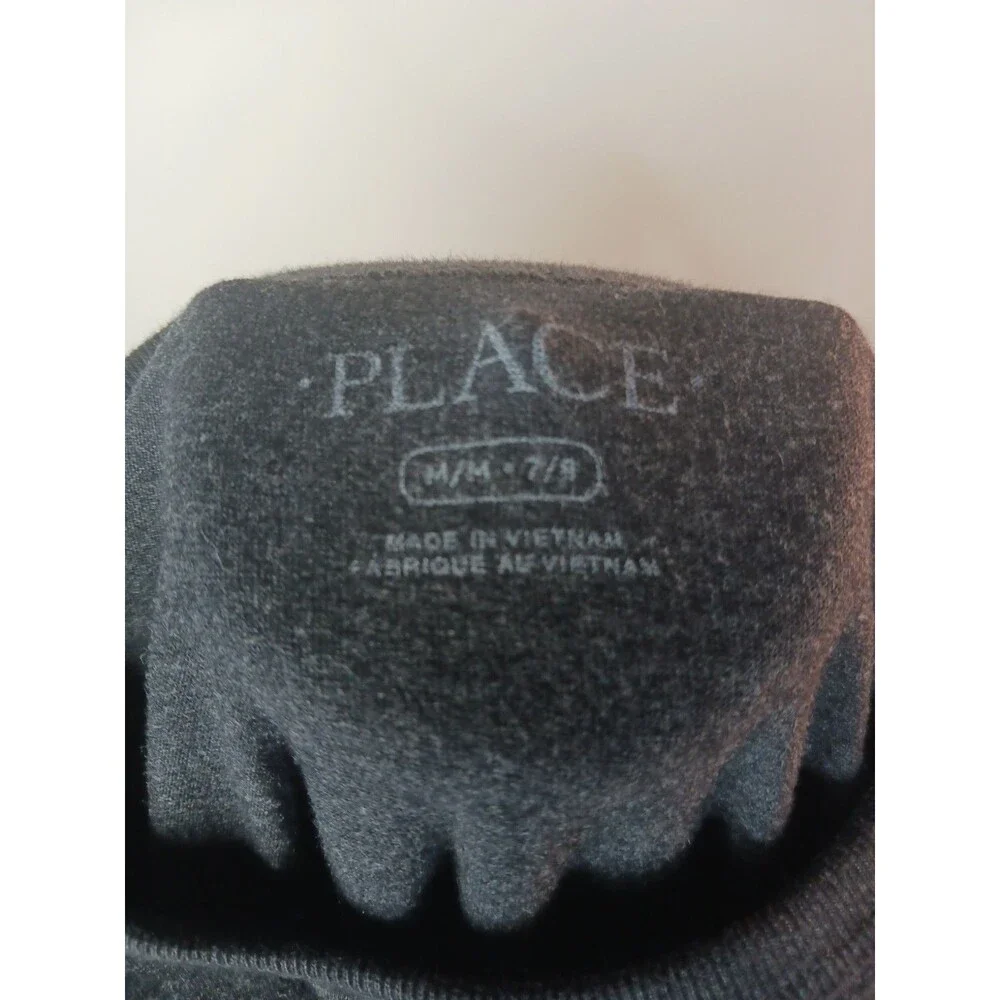 Children's Place Boy's Medium (7-8) Graphic T-shirt Dark Gray Short-Sleeve